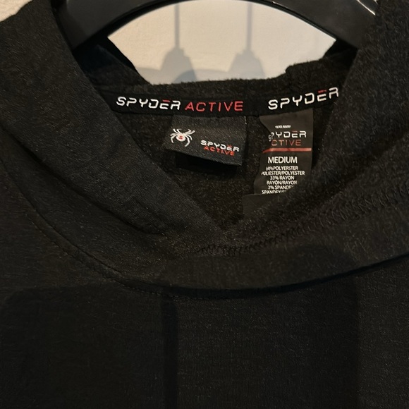 Spyder Men's Black Hoodie Shirt - Picture 2 of 4